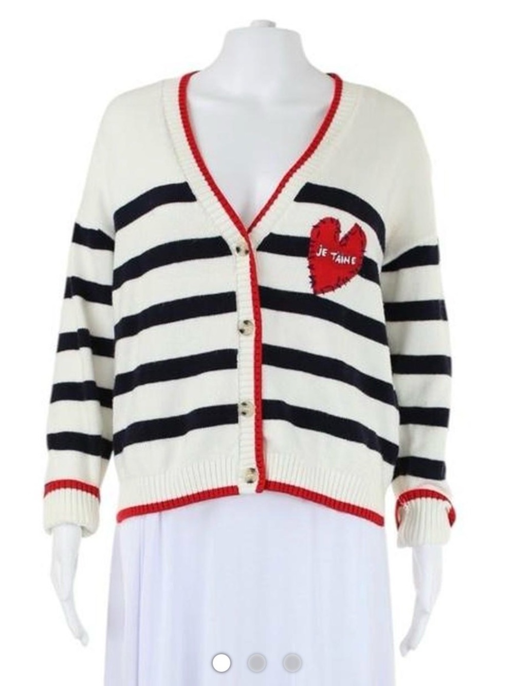 Bloomingdale Aqua Kerri Rosenthal Love Heart Cardigan Sweater S